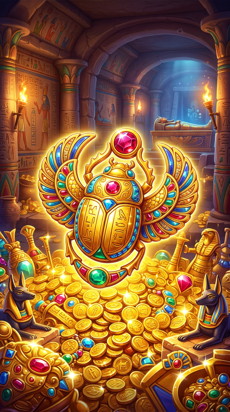 Jewel Scarabs slot machine cover art