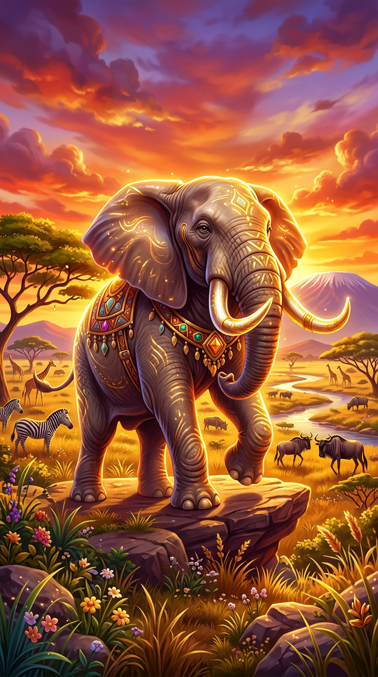 Elephant Carnival slot machine cover art